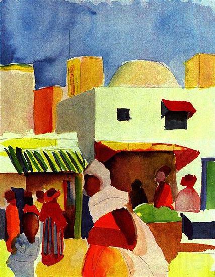 August Macke Markt in Algier France oil painting art